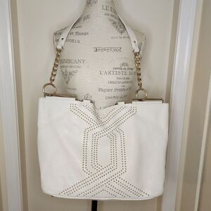 Bruno Magli white leather purse